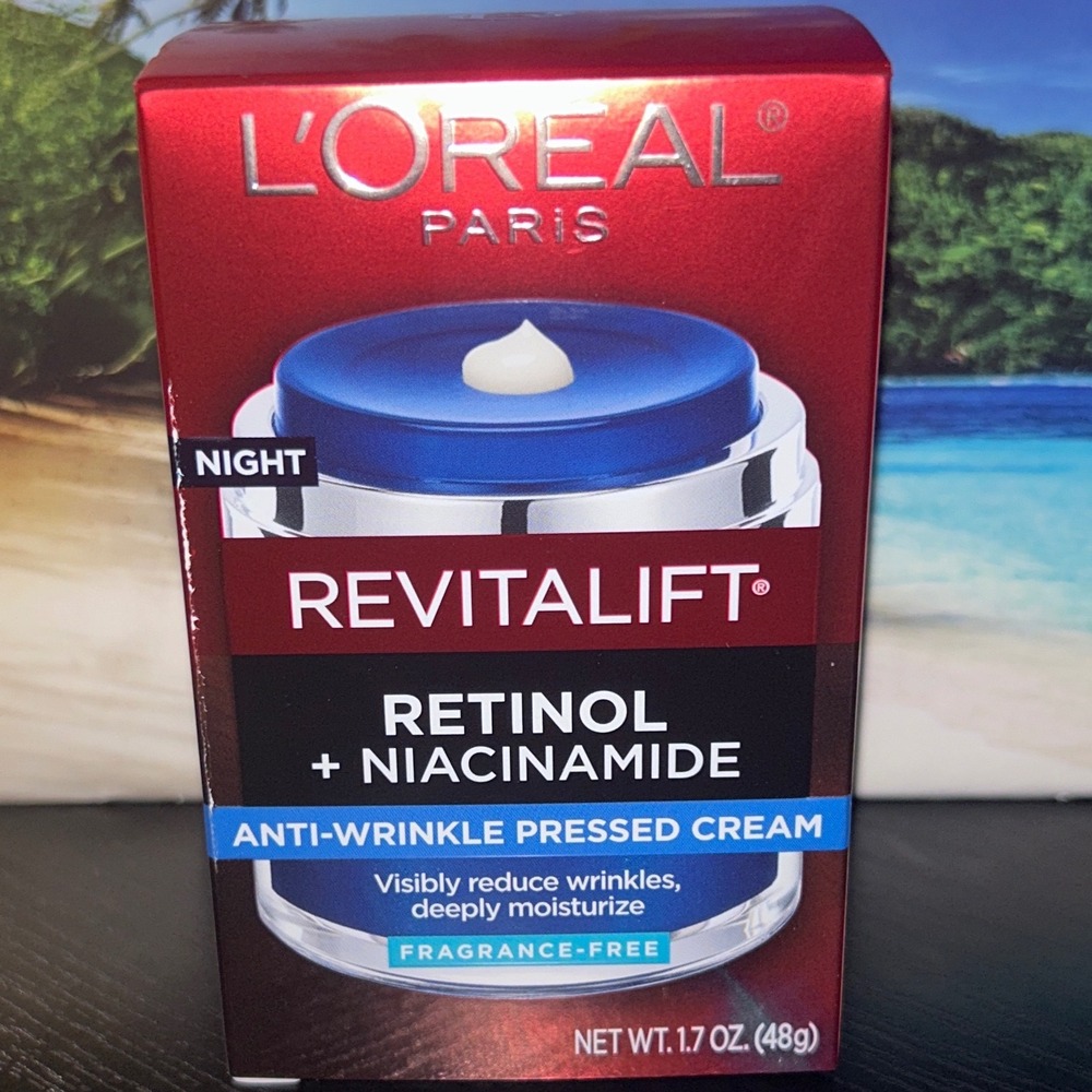 L'Oreal‎ Paris Revitalift Retinol Niacinamide Pressed Night Cream 1.7oz New